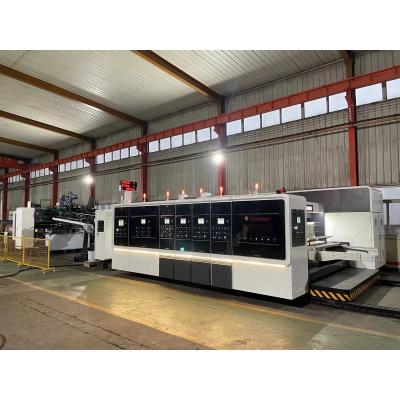 China 60mm Automatic Corrugated Box Carton Box Flexo Printer Slotter Die Cutter Folder Gluer Linkage Line Machine for sale