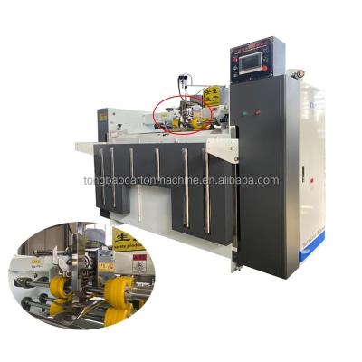 China Semi-Automatic Stitcher Double Servo Carton Box Push Plate Corrugated Nailing Machine for sale