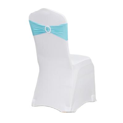 China Durable Spandex Chair Bands With Buckle Slider For Wedding Decorations Wholesale Chair Sashes Bows Not A Chair Cover for sale