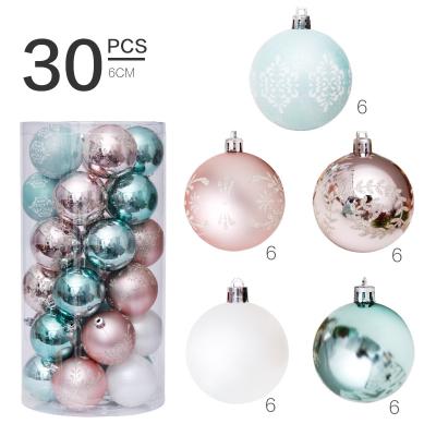 China Christamas Home Decoration 30pcs Christmas Tree Ball Ornament Hanging Decorations For Christmas Xmas Gift Home Ball for sale