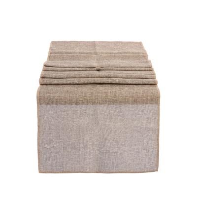 China New Durable Special Design Cheap Table Decoration Polyester Burlap Coffee Dining Table Runner Wedding Decor for sale