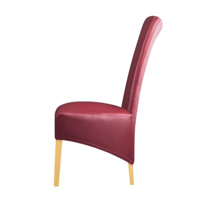 China Durable Solid Color Chair Cover Waterproof Oilproof Dining Chair Covers Hotel Banquet Seat Covers Chair Protector for sale