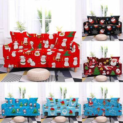 China Reusable Corner Sofa Slipcover Couch Cover Couch Chair Lounge Sectional Christmas Santa Claus Elastic Sofa Cover For for sale