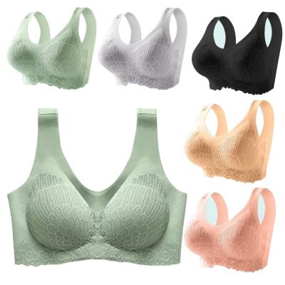 China Plus Size Nylon Women's Underwear YJS XL 2xl Women's Plus Size Nylon Underwear YJS XL 2xl Seamless Comfortable Seamless Bra Vest Lace Bra for sale