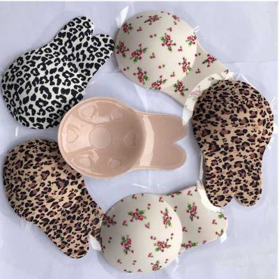 China Large size cream anti-light pull silicone correction chest anti-bump ear silica gel rabbit invisible bra 4XL for sale