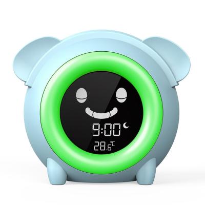 China Class Changing 5 Colors Lighting Toddlers Kids Digital Alarm Clock Sleep Trainer For Bedroom Digital & Analog Digital Clocks for sale