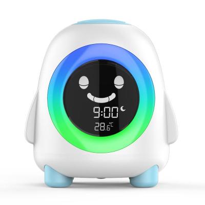 China Calendars Wholesale Sleep Trainer Penguin Design Alarm Clock Penguin Design Smart &Analog-Digital Digital Light Temperature Desk&Table Clocks for sale