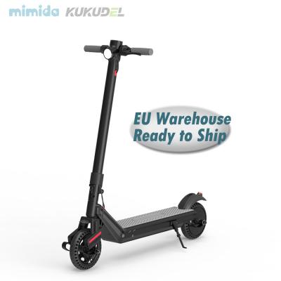 China Suspension on the front and rear wheel drop boarding two wheel electric scooter 8.5 inch solid tire electric scooter from EU adult warehouse for sale