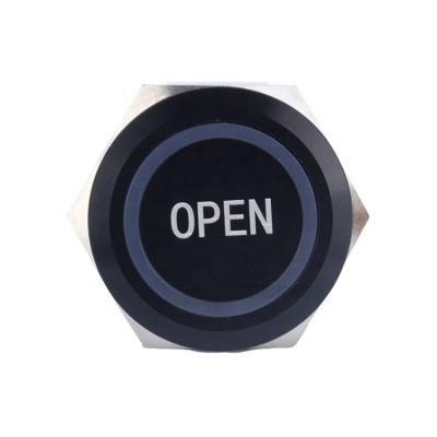 China Good price ip67 waterproof industrial control momentary 1no1nc illuminated flat round key ring light button switch for sale