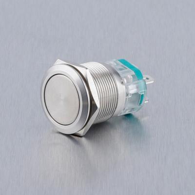 China Industrial Control New Arrival Momentary Double Pole Stainless Steel 15A 4pin Big 22mm Current Push Button Switch for sale