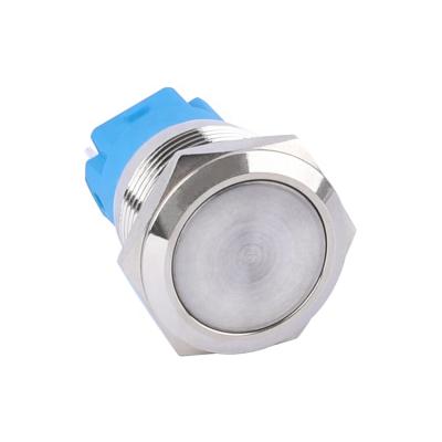 China 2020 New Arrival 19mm Brass Momentary Waterproof Push Button 1NO1NC Nickel Reset for sale