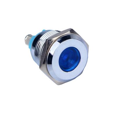 China Sports Stadiums 16mm IP67 IK10 24vdc Metal LED Lighting Stainless Steel Blue Pilot Light for sale