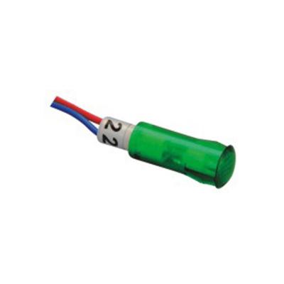 China The Mini Mounting Hole 8mm Plastic Sports Stadiums PLN-8 Green Color Car Lamp LED Indicator Indicator Light for sale