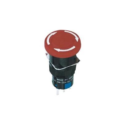 China Mushroom Plastic Red Emergency Stop Locking Push Button Switch for sale