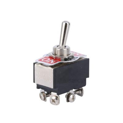 China On-on silver dpdt 6pin contact on-on screw terminal AC 15A 250V momentary latching switches for sale