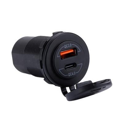 China Long Life and QC3.0 QC4.0 USB Car Charger Bus Exquisite Boat Socket Factory Supply DC12V 24V USB Type-C Marine Socket for sale