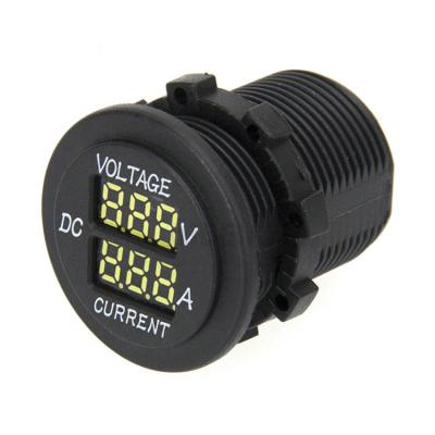 China Car /Truck/Boat/Marine/Motorcycle Dual Voltage Display 5-48V LED Digital Display DC Current Voltmeter For Car Motorcycle Waterproof Meter for sale