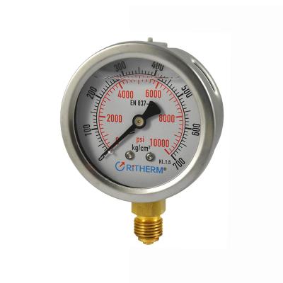 China Stainless Steel-Copper Alloy Contractor Pressure Gauge With Stainless Steel Case for sale