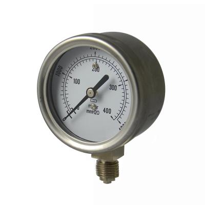 China stainless steel capsule low pressure gauge with bayonet bezel 63mm for sale