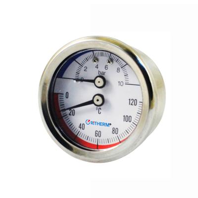 China Stainless Steel Case 63mm Stainless Steel Case Pressure Gauge Thermo Pressure Gauge for sale