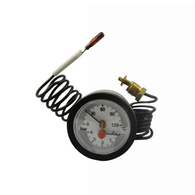 China ABS Plastic Case Capillary Combined Thermomanometer Temperature Pressure Gauge for sale