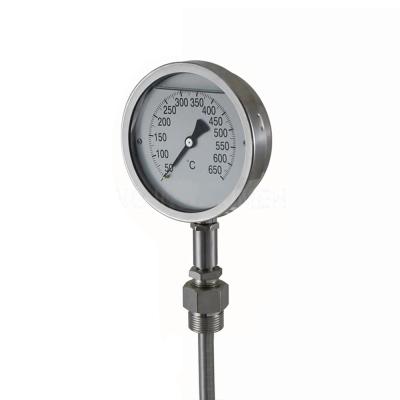 China Process Industry Stainless Steel Thermometer Pressure Straight Stem Oil Filled Thermometer 2410 for sale