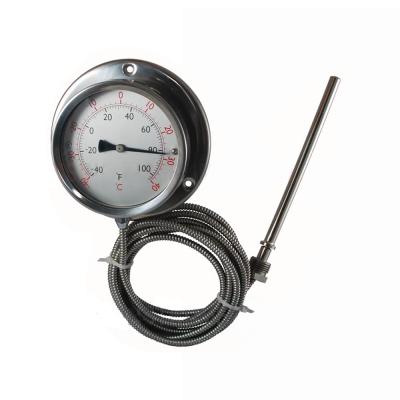 China all stainless steel bayonet ring gas filled capillary thermometer industrial thermometer 2420 for sale