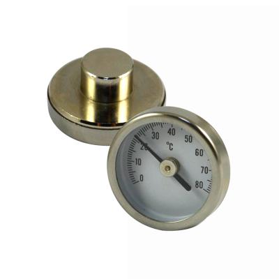 China Liquid Temperature Test 33.5mm Stainless Steel HVAC Bimetal Thermometer For Valve for sale