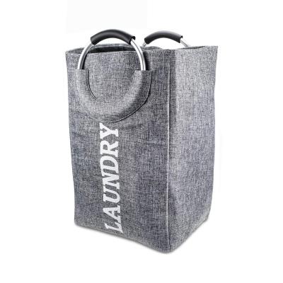 China Daily Foldable Laundry Bag With Handle Toy Quilt Cover Dirty Clothes Sundries Storage Bag Cloth Folding Laundry Basket for sale