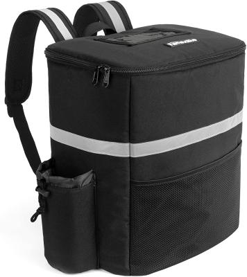 China 2021 waterproof hot sale and factory directly insulated food delivery backpack reusable cooler bag with cup holders pocket for sale