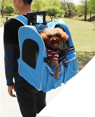 China China Suppliers Breathable Trolley Pets Portable Bag Carrier Bags Outside Travel Dog Cat Trolley Backpack for sale