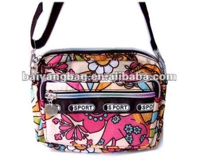 China Fashion Lady Waist Bag Fancy Pattern Lady Nylon Waist Bag/Messenger Bag For Women for sale