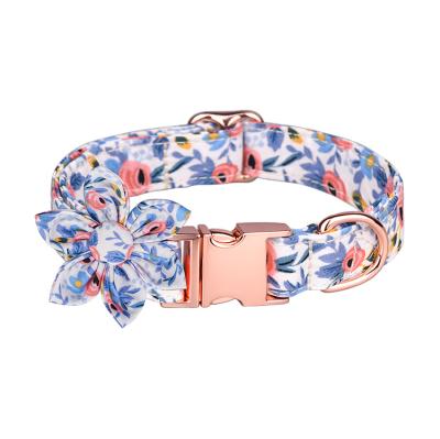 China Sustainable Pet Collar Manufacturer China Luxury Various Styles Mounted Gold Buckle Dog Collar for sale