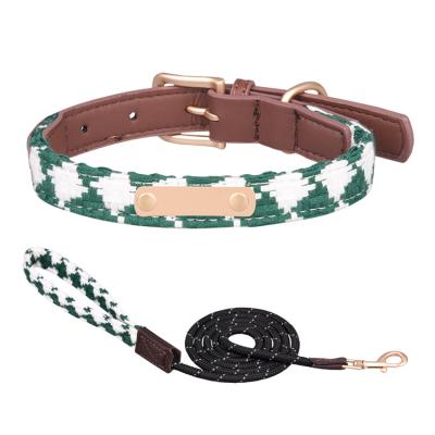 China Viable selling set of diamond pattern pet leash dog collars from pet supplies well all over the world for sale