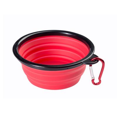 China Viable Wholesale Price Plastic Dog Cat Food Bowl Easy To Clean Black Folding Frame Pet Bowl for sale