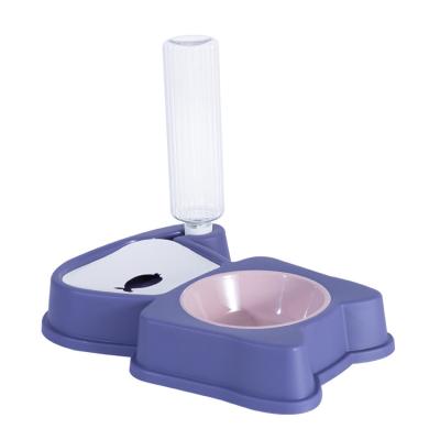 China Automatic Professional Design Exquisite Pet Feeding Supplies Portable Automatic Drinker Pet Bowl Set for sale