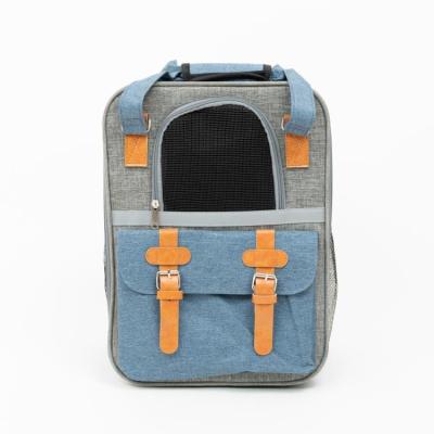 China Eco-Friendly Pet Backpack Practical Classic Outdoor Factory Travel Oxford Cloth Pet Backpack for sale