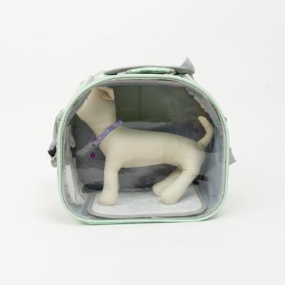 China Manufacturer low price sustainable luxury transparent light green dog carrier bag pet bag for sale