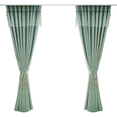 China Dark Green Curtain In Retro Decoration Light Northern Europe Luxury American French Living Room for sale