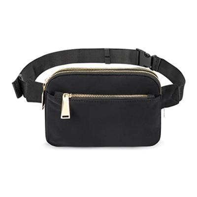 China Water proof Black Crossbody Fanny Packs for Women Men with Adjustable Strap, Fashion Waist Pack Belt Bag for sale