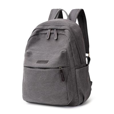 China Anti-Theft Casual Daypack Outdoor Travel Rucksack Hiking Backpacks for Men and Women Grey, Vintage Anti-theft Canvas Backpack for sale