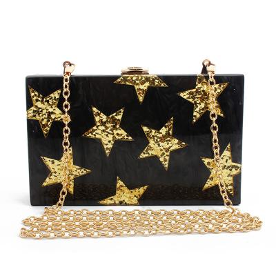 China Bling Clutch bag Glitter Sequins Clutch Purse Box Bag Party Wedding Cocktail Handbags, Womens Acrylic Star Designer Evening Bag for sale