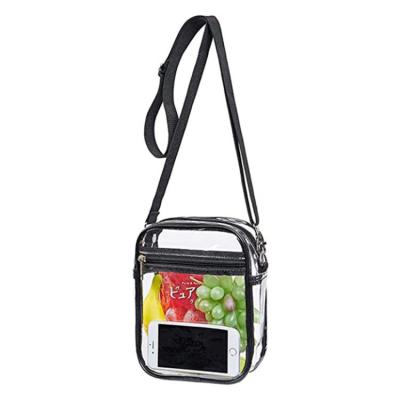 China Fashion crossbody bag Work Business Travel Messenger PVC Clear Crossbody Bag, Small Stadium Approved Clear Purse for Concerts Sports Events Festivals for sale