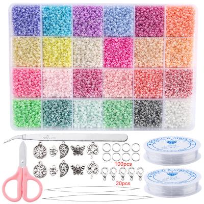 China DIY Acrylic Glass Seed Beads Alphabet Letter Beads Glass Beads For Jewelry Making Women Hand Bracelet Making DIY Set Kit for sale