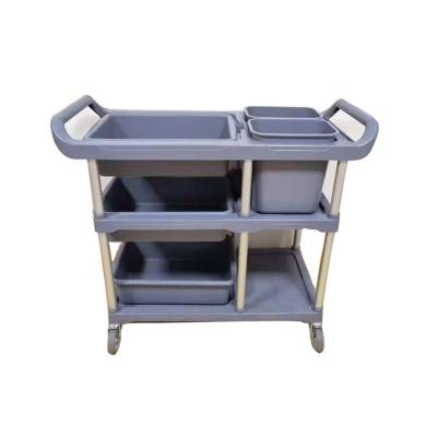 China Hotel Banquet Restaurant Factory Price Trolley Household Household Cutlery Collection Cleaning Trolley for sale