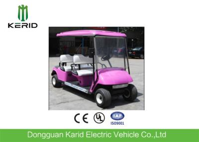 China Green Energy Pink Color 4 Seater Electric Golf Carts 48V Curtis Controller Electric Transportation Car for sale