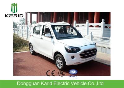 China Popular Fully Electric Cars With 4 Leather Seats White Color F/R Brake Style for sale