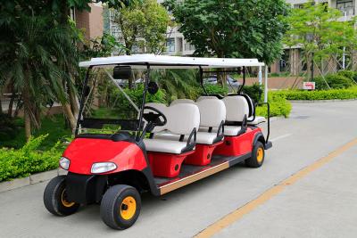 China Carrinho bonde Sightseeing vermelho do golfe do passageiro do carro 8 da cor de corpo com o tanque de armazenamento plástico à venda