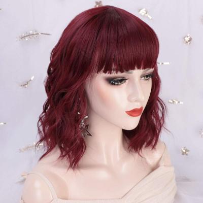 China Wholesale Brazilian Short Bob Human Hair Wigs Wine Red Ombre Color Burgundy QD Hairlock Lace Front Human Hair Wigs For Black Women for sale