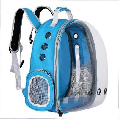 China Travel/Walking Transparent Breathable Backpack Cat Dog Design Pet Cages Carriers Bag for sale